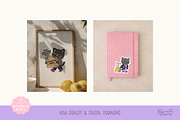 Office Halloween Black Cat Clipart, an Animal Illustration by Blumensdiary (Thumbnail 5 of 6)