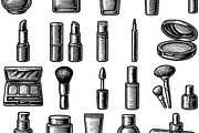 Vintage Makeup Cosmetics Set, an Object Graphic by RT Studio (Thumbnail 3 of 4)