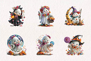 Cute Halloween Ghost, a Seasonal Illustration by CreationArt (Thumbnail 2 of 7)