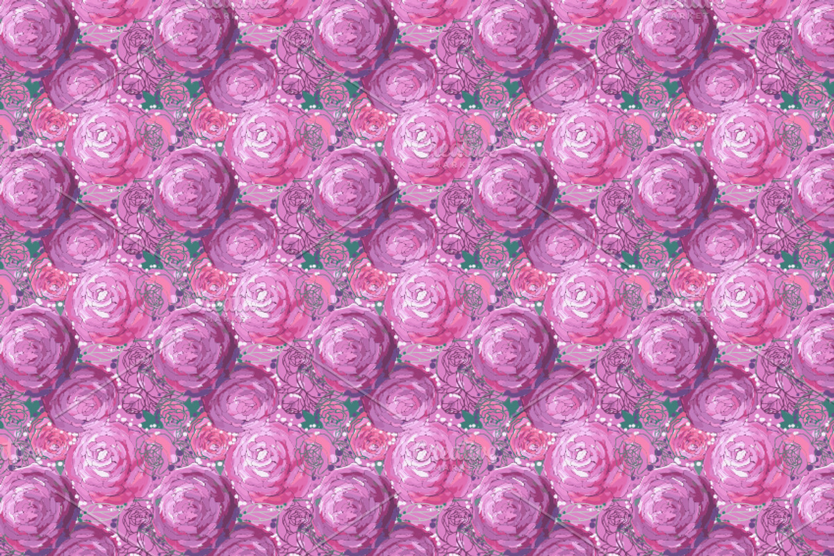 Set of 12 seamless floral patterns preview 3