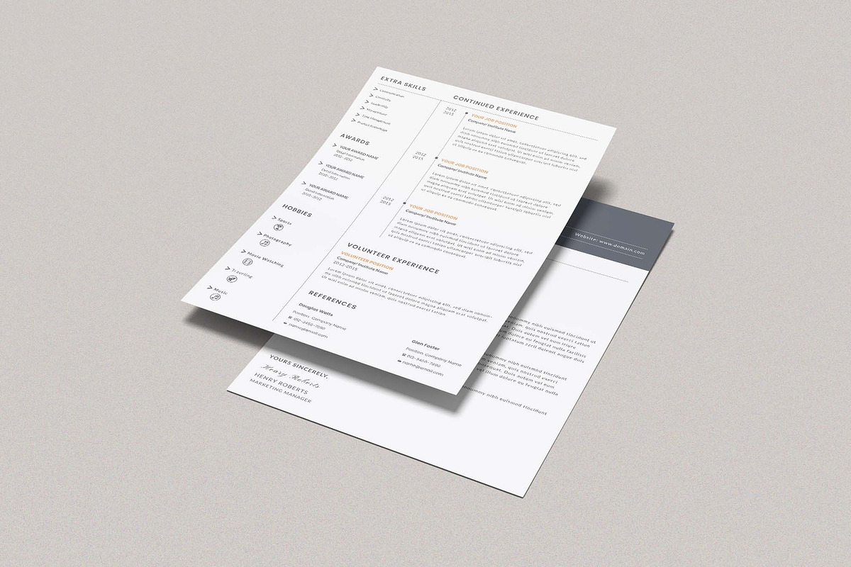 Modern CV Resumes Design, a Resume Template by Graphic Template (Photo 2 of 4)