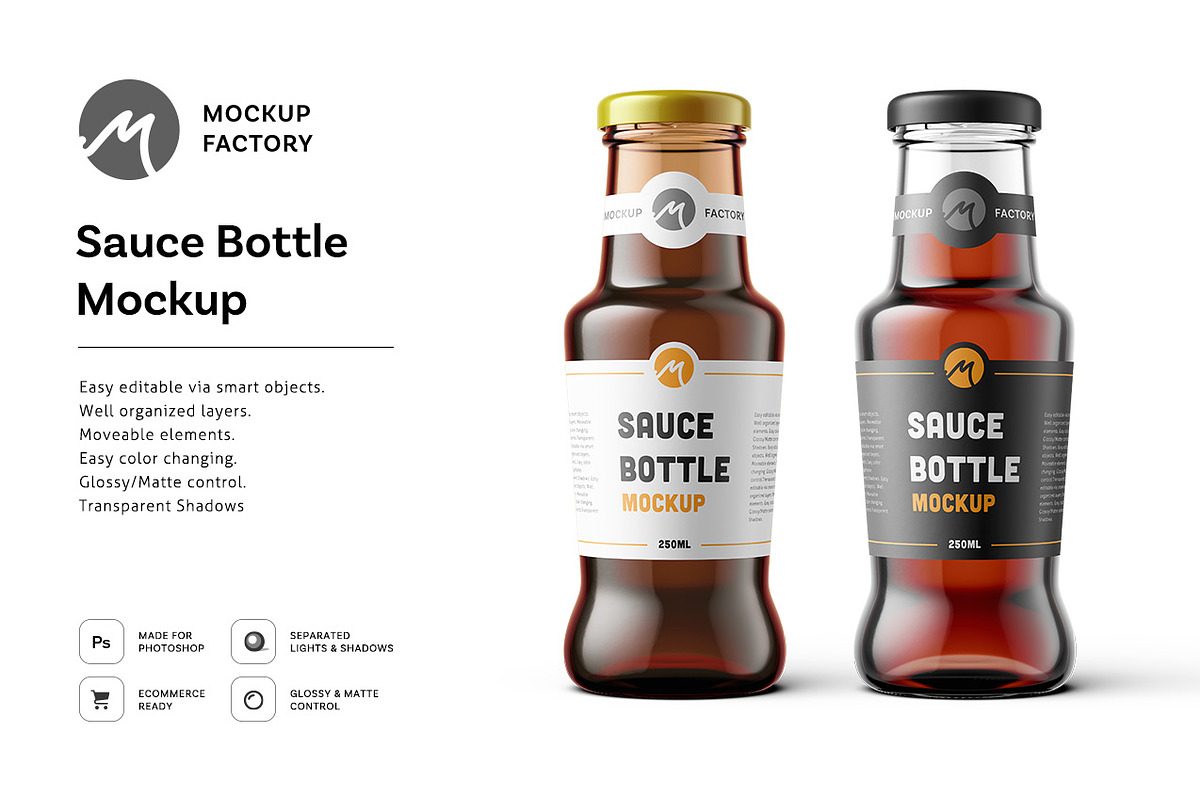 Sauce Bottle Mockup, a Product Mockup by Mockup Factory (Photo 1 of 3)