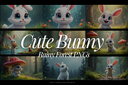 PLUVI – Cute White Bunny Clipart p25, an Illustration by vikes.art (Thumbnail 3 of 6)