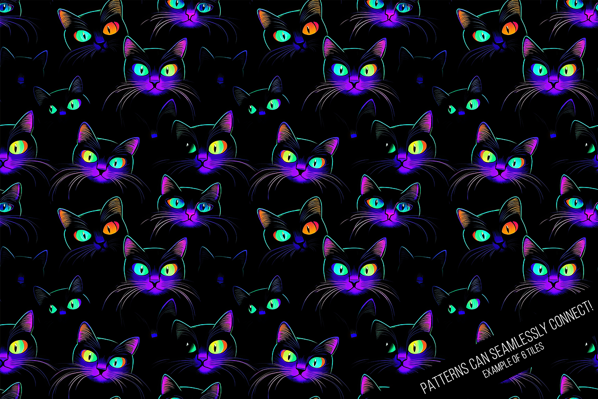 Neon Halloween Digital Paper, a Pattern Graphic by Chromolume Studio (Photo 24 of 28)