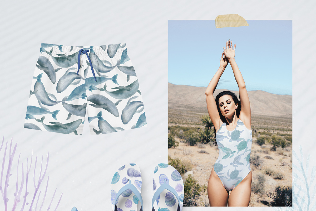 Ocean Life, a Pattern Graphic by mila_leev (Photo 7 of 14)