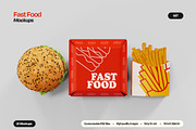 Fast Food Packaging Mockup Set, a Packaging Mockup by Mego-studio (Thumbnail 1 of 8)