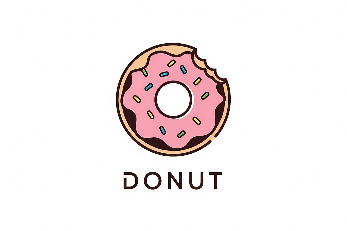 Pink Donut Logo, a Branding & Logo Template by Logocreative (Photo 2 of 2)
