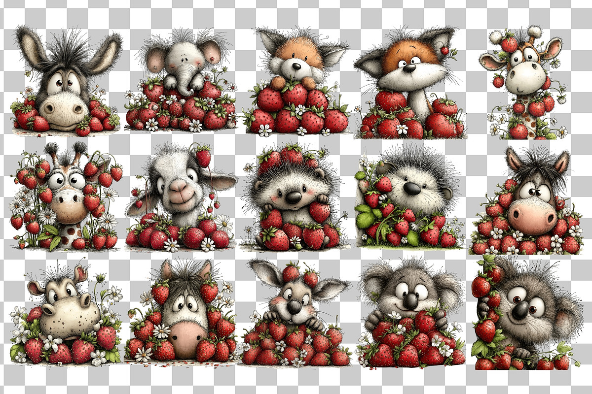Peeking Animals Watercolor Clipart, an Animal Illustration by Nicolle's Colorful Art (Photo 3 of 5)