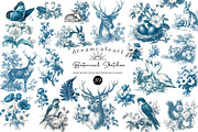 Vintage Clipart Botanical Sketches, an Illustration by DreamCafeArt (Thumbnail 1 of 6)