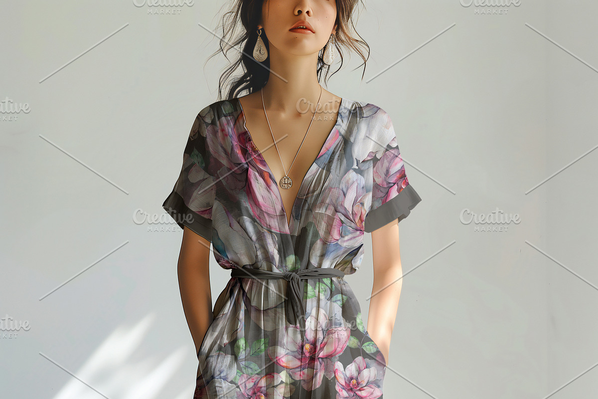Maxi Dress Mockup, an Apparel Mockup by Nora Gad (Photo 5 of 14)