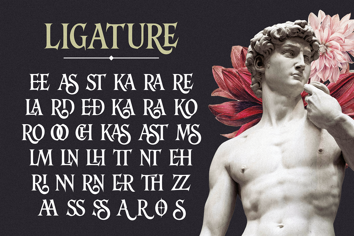 Kastroz – Luxury Vintage Serif Font, a Serif Font by figuree studio (Photo 6 of 10)
