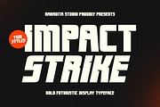 Impact Strike, a Blackletter Font by Rahagita Studio (Thumbnail 1 of 12)