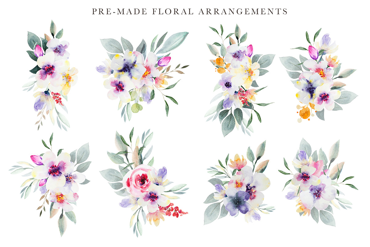 Watercolor floral collection, a Decorative Illustration by Vera●Suleimanova (Photo 10 of 18)