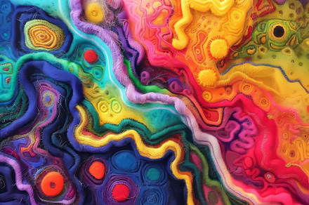 Vivid Microscopic Terrain ai, an Arts & Entertainment Photo by Ocean Digital Art
