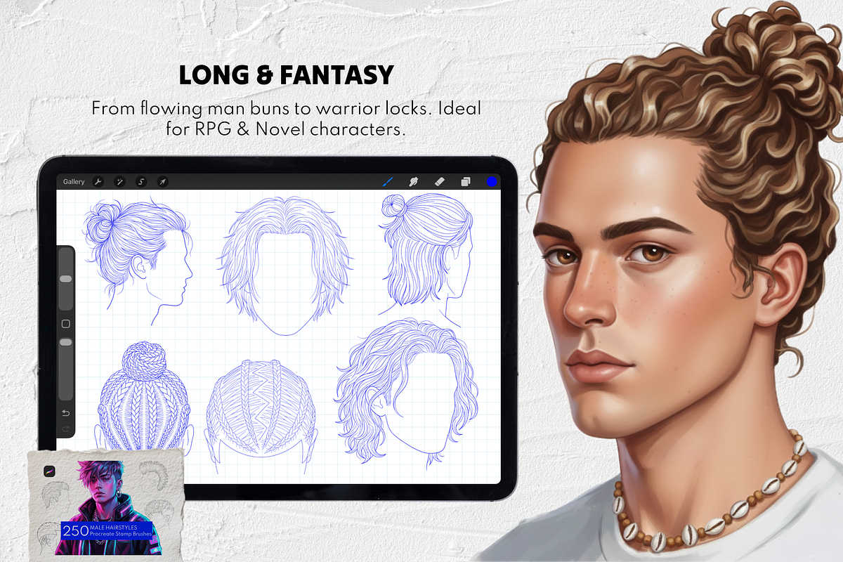 1800+ Male Character Procreate Stamp, a Brush Add-On by Selentaori Studio (Photo 6 of 16)