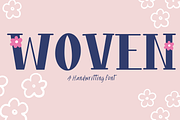 Woven font, a Handwritten Font by JJuta (Thumbnail 1 of 6)