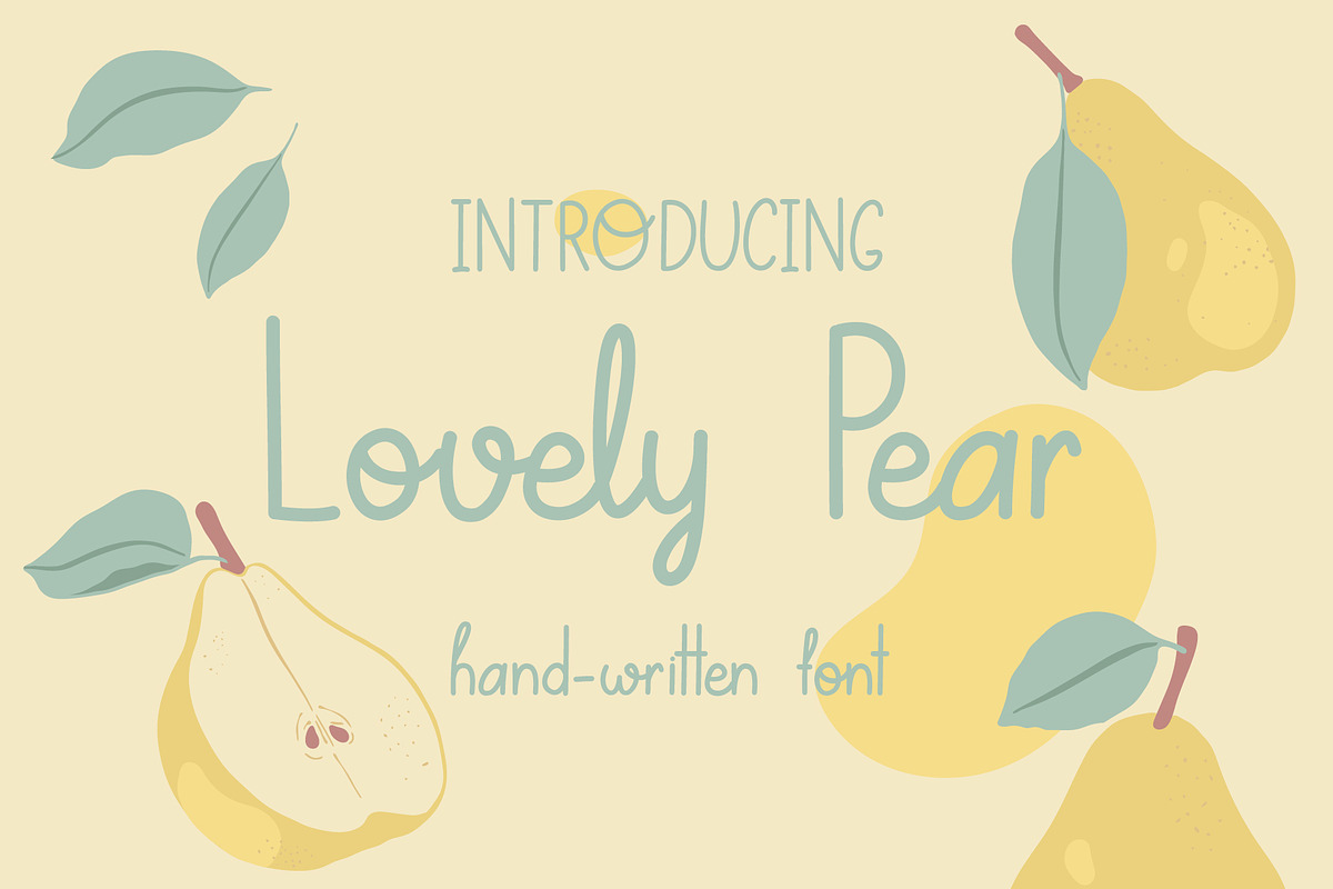 Lovely Pear | hand-written font
