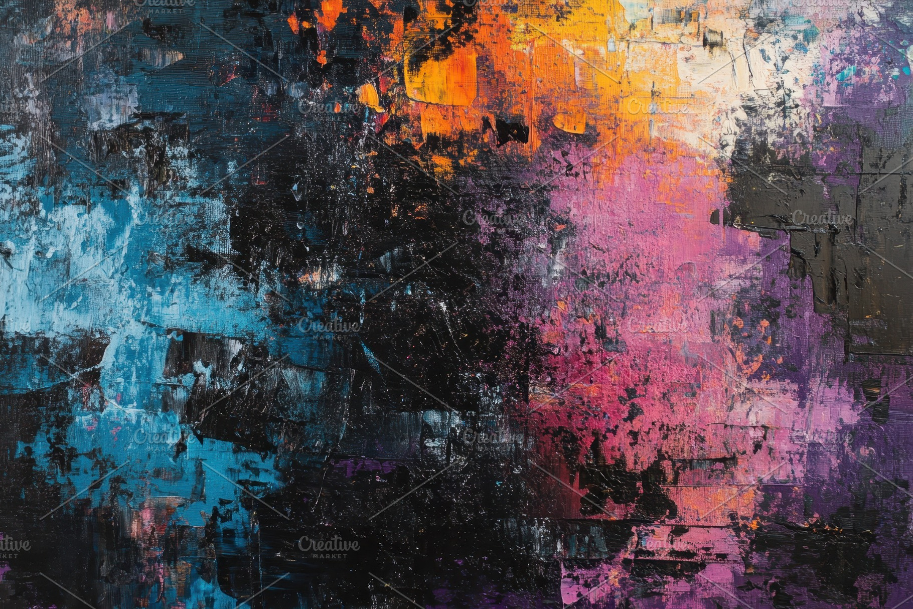 Rough abstract painting on canvas, a Photo by Pavel_design