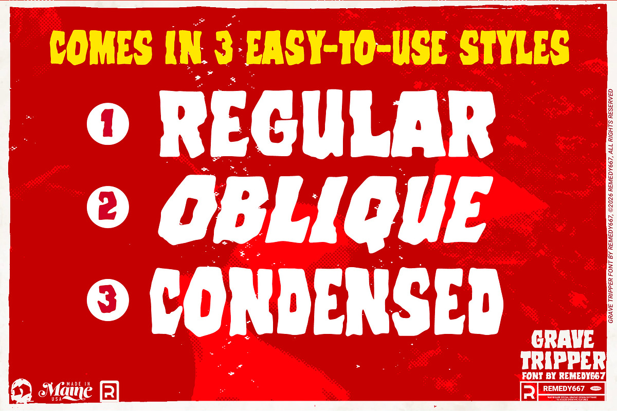 Grave Tripper - Horror Font Pack, a Handwritten Font by Remedy667 (Photo 3 of 6)