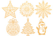 18 Christmas Earrings Laser Cut, an Object Graphic by DreamCafeArt (Thumbnail 6 of 7)
