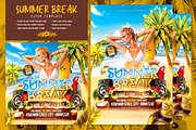 Summer Break Flyer Template, a Flyer Template by InTheSky15 (Thumbnail 1 of 3)