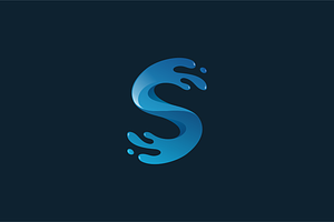 Letter S Water Splash Logo Template, a Branding & Logo Template by yopie