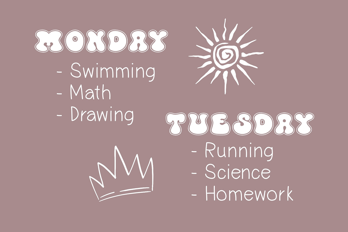 Groovy Round OTF, a Symbol Font by DREAMs Soul G. (Photo 4 of 6)