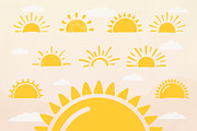 Hand Drawn Suns, an Object Illustration by PixMarket (Thumbnail 3 of 4)