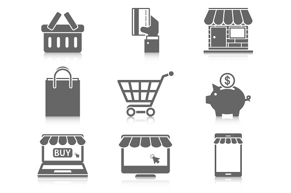 Online Shopping Icons Set