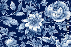 BLUE CHINOISERIE BUNDLE SEAMLESS I