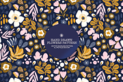 Hand Drawn Flowers Pattern 2, a Pattern Graphic by Webvilla Studio (Thumbnail 1 of 6)