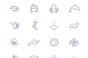 Sea Creatures (vector icons), a Solid Icon by Artzgeo (Thumbnail 2 of 5)
