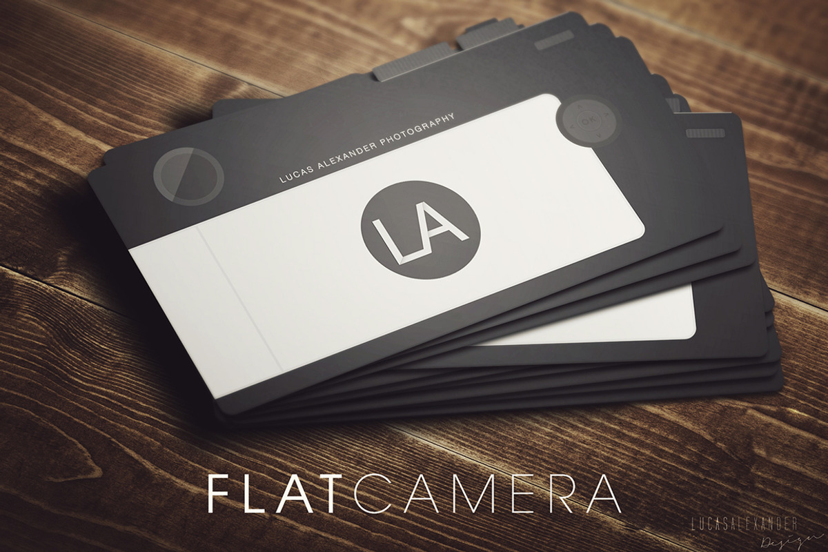Flat Camera Business Card, a Business Card Template by Lucas Alexander (Photo 4 of 4)