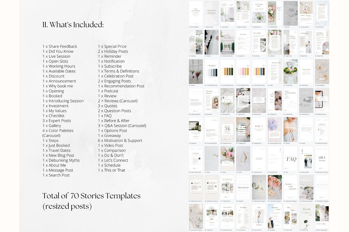 240 Wedding Event Planer BUNDLE, a Social Media Template by PatternLab. (Photo 3 of 9)