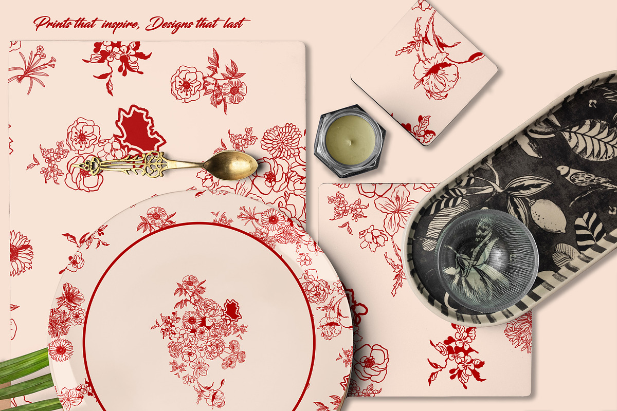 Wonder Flora Print & Pattern, a Pattern Graphic by GND ART STUDIO (Photo 5 of 8)