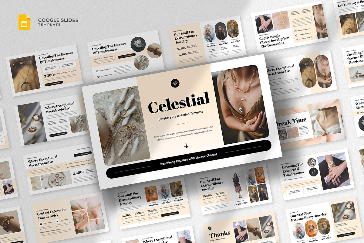 Luxury Jewelry Google Slides, a Presentation Template by fluffstudio (Photo 1 of 4)