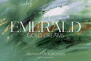 Emerald Gold Abstract Backgrounds, a Background Graphic by Elena Dorosh (Thumbnail 1 of 8)