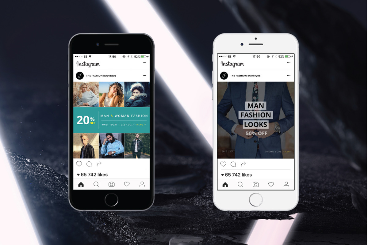 Instagram Posts Templates, a Templates & Theme by Carlos Fernando (Photo 4 of 8)