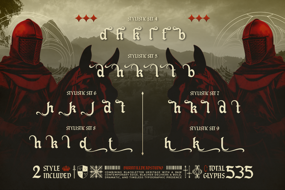 Blacher, a Blackletter Font by Burntilldead (Photo 7 of 11)