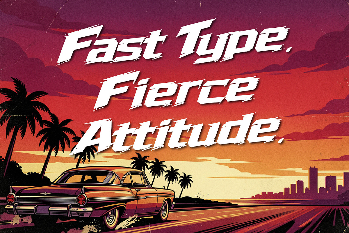 RageTrack - Fast Action Speed, a Sans Serif Font by HypeWorksCo (Photo 12 of 15)