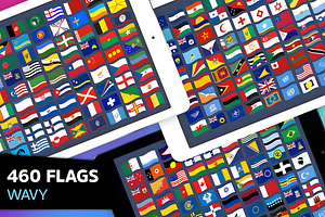 Wavy Flags (460), a Solid Icon by alpercakici
