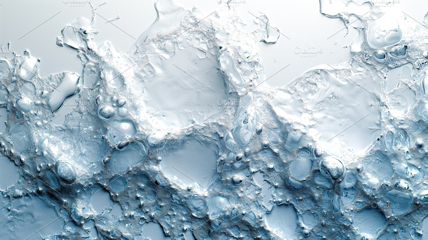 A close-up view of bubbly water texture with a translucent blue hue, revealing, a Background Photo by ImageMir