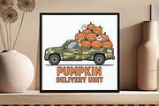 Camo Truck Halloween Sublimation, an Illustration by DreamCafeArt (Thumbnail 3 of 6)