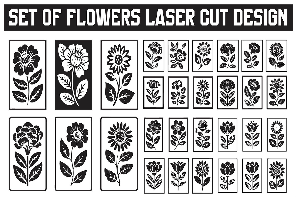 Minimal Flower Laser Cut Silhouette, an Illustration by Amazin_art (Photo 1 of 11)