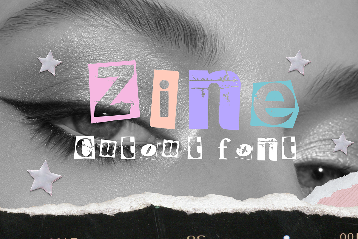 Magazine Cut Out – Display Font, a Serif Font by Studio C (Photo 1 of 5)