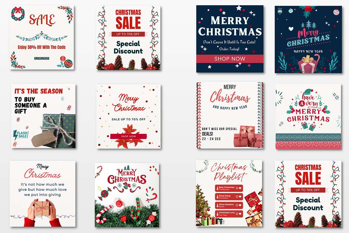 Christmas Instagram Template, a Social Media Template by Kay Designs (Photo 2 of 6)