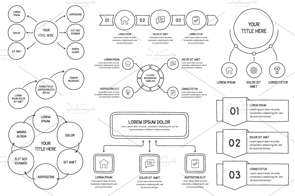 Hand Drawn Infographic Elements, a Graphic by PixMarket (Photo 2 of 3)
