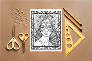 100 Mardi Gras Coloring Pages, a Person Illustration by Blue Digital Studio (Thumbnail 2 of 4)
