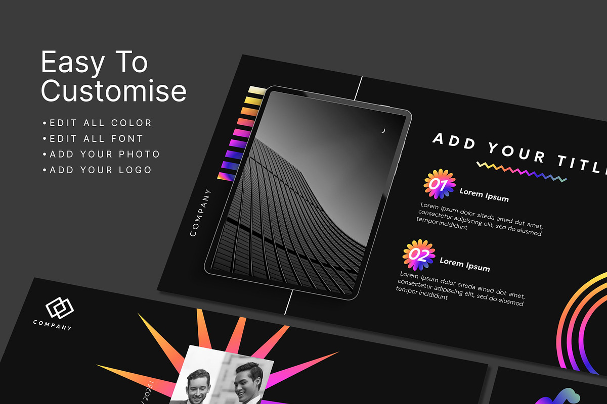 Black Gradient Powerpoint Template, a Presentation Template by SKY CREATION (Photo 5 of 6)