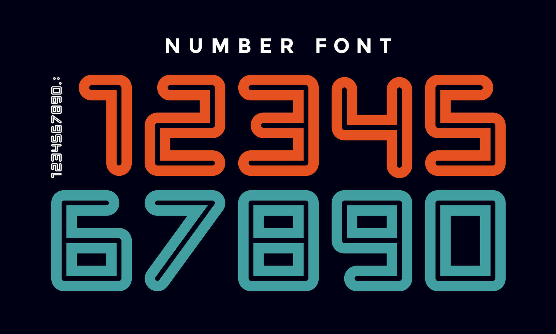 Numbers set, sport style, a Decorative Illustration by Foxys Graphic